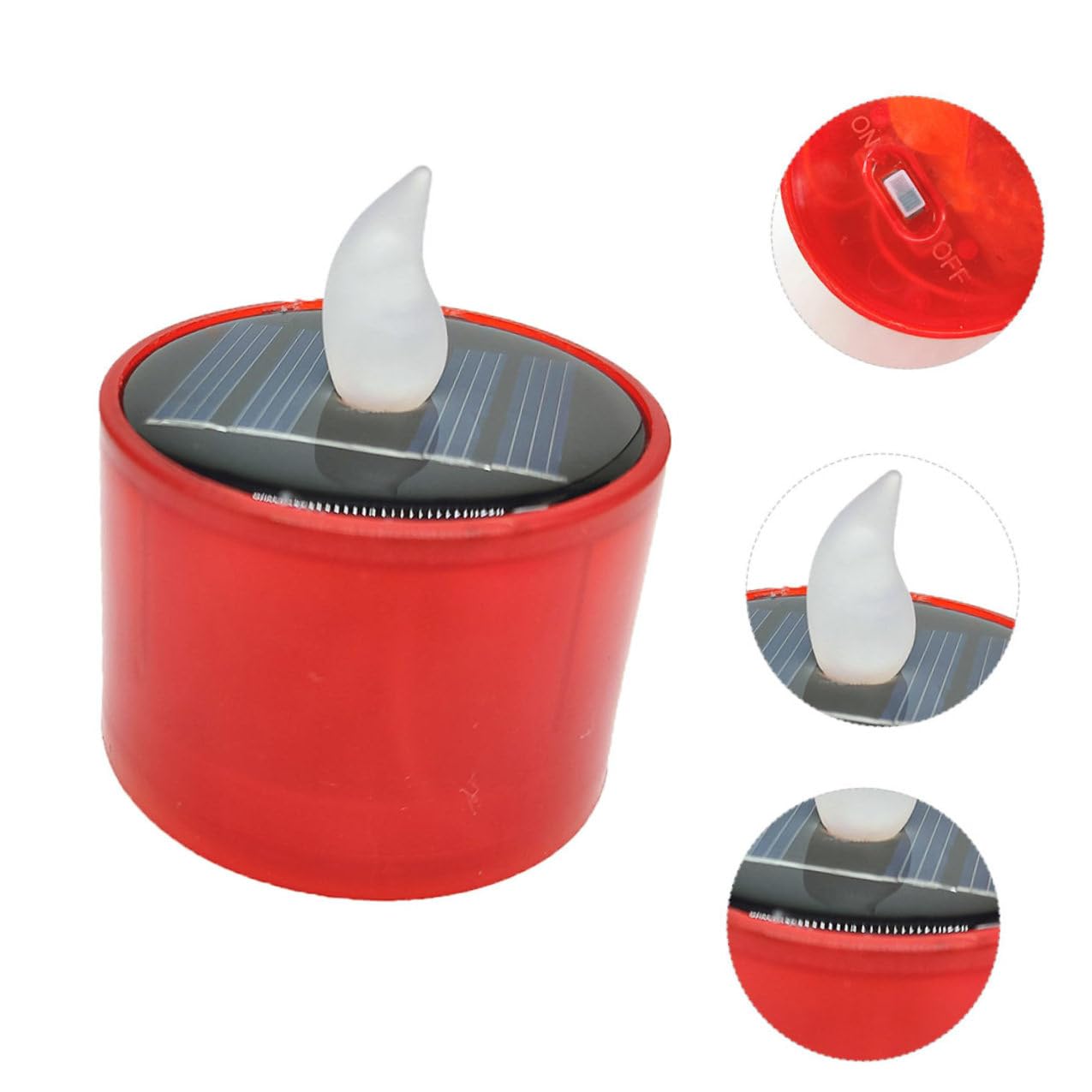 Mikikit 6pezzi Candela Solare LED Gialla Tremolante senza Fiamma Lumino Energia Solare Candela LED Energia per Decorazione Interna ed Esterna