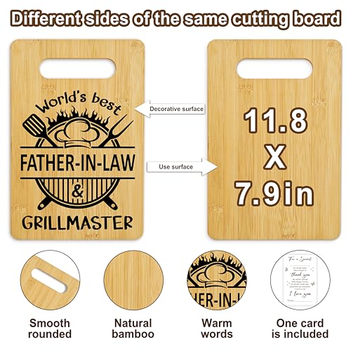 Tabla de Cortar de Bambú Personalizada, Ideal como Regalo de Cumpleaños o Día del Padre, para Cocina y Decoración - 30 x 20 cm miniatura 2