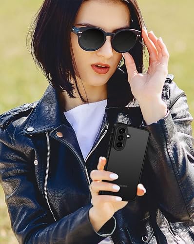 ivoler Funda Mate Negro para Samsung Galaxy A26 5G, [Protección Militar] Carcasa Protectora Antigolpes Trasera Translúcida Antihuellas Silicona Case