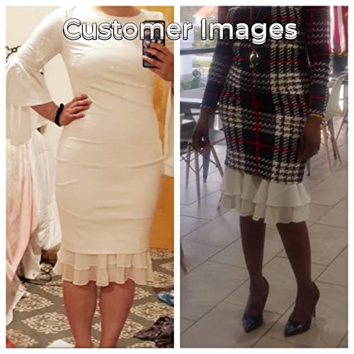 Grace Karin Half Slips For Women Comfortable Midi Underskirt For Wedding Party Dress Black+Ivory M #TOP5