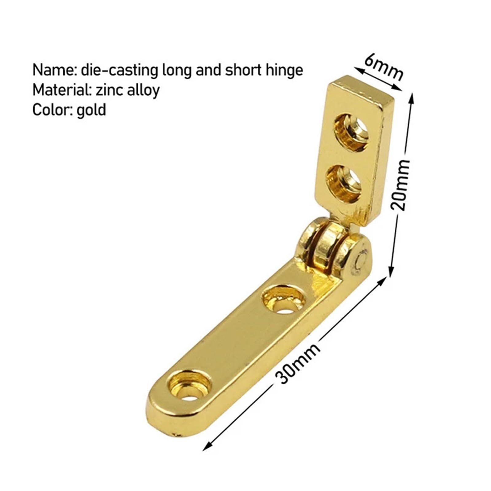 Bisagras de puerta resistentes con rodamiento de bolas, bisagra de resorte de soporte de aleación de zinc, 2 soportes de 30 x 20 x 6 mm para accesorios de muebles