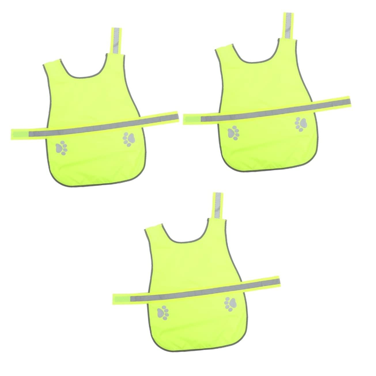 Sosoport 3piezas Chaleco Reflectante para Perros y Transpirable Ropa Fluorescente De Alta Visibilidad para Mascotas para Paseos Nocturnos y Actividades Al Aire
