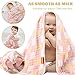 MUKIN Neutral Cotton Receiving Swaddle Blanket and Quilt for Girls and Boys, Also for Newborn Nursing Cover, Baby Bath Towels (Pink,Yellow)