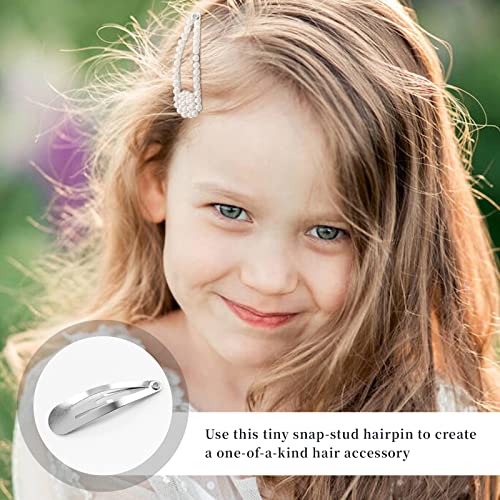 Lawie Pack de 100 Pinzas de Metal Plateadas de 4 CM para Cabello miniatura 2