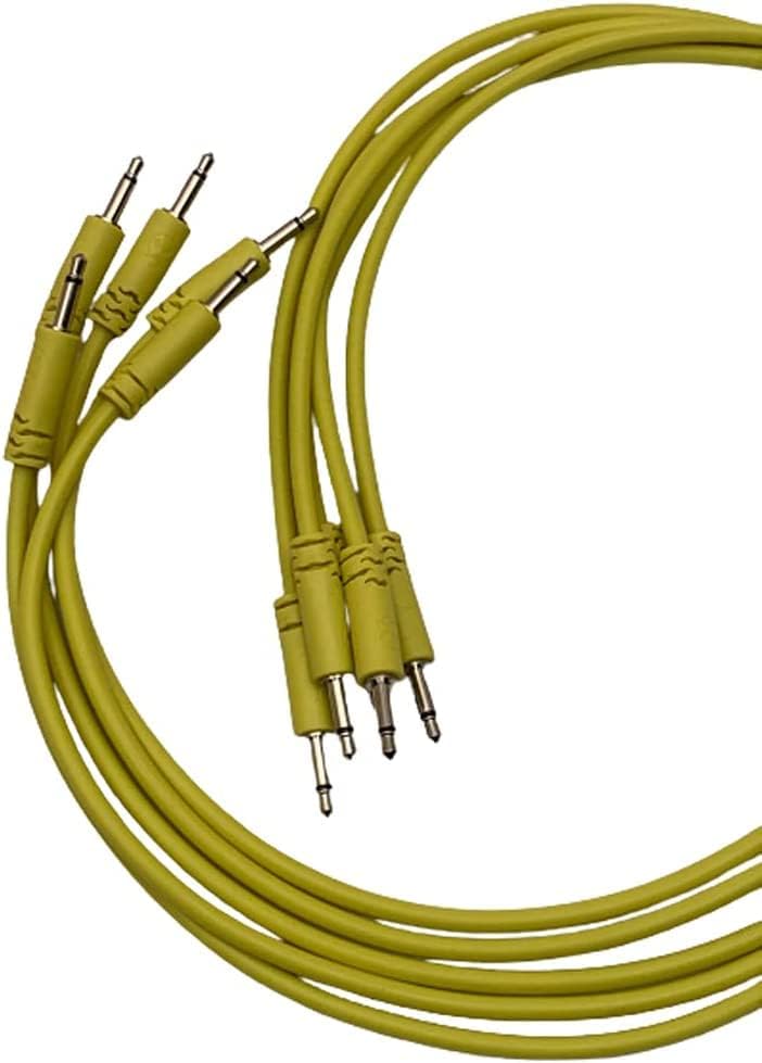 Luigi's Modular Spaghetti Eurorack Patch Cables - Package of 5 Yellow Cables (150cm) image 5