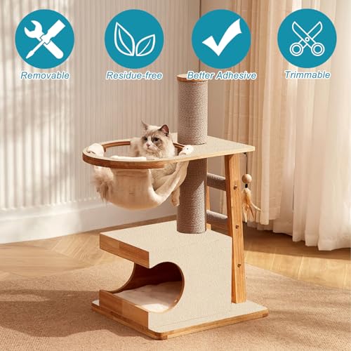 Alfombra Adhesiva Rascadora para Gatos Beige 78.7x15.8" miniatura 4