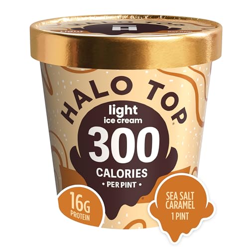 Halo Top Creamery, Sea Salt Caramel, 16 oz (Frozen)