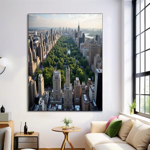 Lienzo Gris-Verde Para Dormitorio Sala De Estar, Pósters De Arte De Pared 40X50Cm, Parque Botánico, Sin Marco, Imágenes Estéticas, Ciudad Moderna Pósteres Para Pared