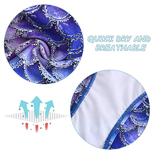 Image of Girls Two Piece Tankini Swimsuits Hawaiian Ruffle Bathing Suit Summer Beach Swimwear Set