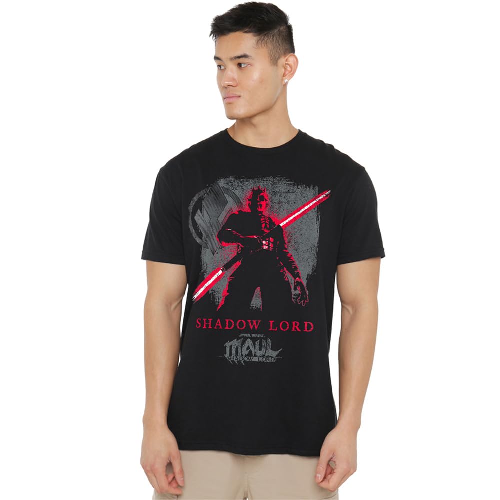 Star Wars Men's Maul Shadow Lord Dark Side Sith T Shirt Black - XXL