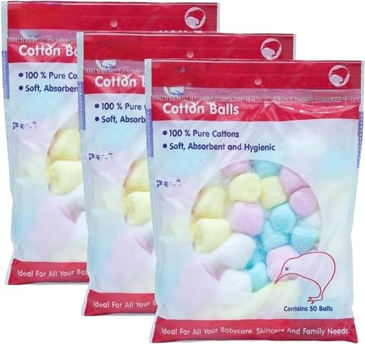Multicolor Cotton Balls (50pc each) (Pack of 3)-image-44