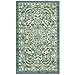 Maples Rugs Pelham Vintage Kitchen Rugs Non Skid Accent Area Carpet [Made in USA], 1'8 x 2'10, Light Spa