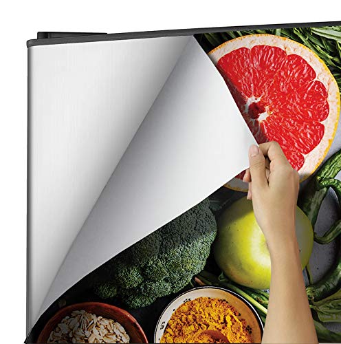 MEGADECOR - Adesivo decorativo in vinile per frigorifero, speciale privo di bolle, fondo per pizza