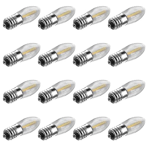 Klarlight Packung mit 20 E10 Kerzenbirnen, 34V E10 Ersatzbirnen Top...