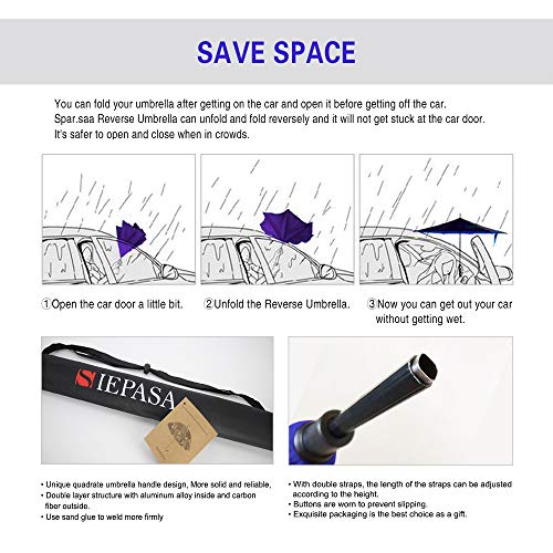 Image of SIEPASA Automatic Open Close Compact Travel Umbrella with Wind Vent Umbrella big size Lightweight Windproof Folding for men Women