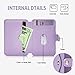 M-Plateau Card Holder, Phone Wallet Stick on with Slim 3M Sticker Match iPhone 14 Pro Case and Most Smartphones (Lavender)
