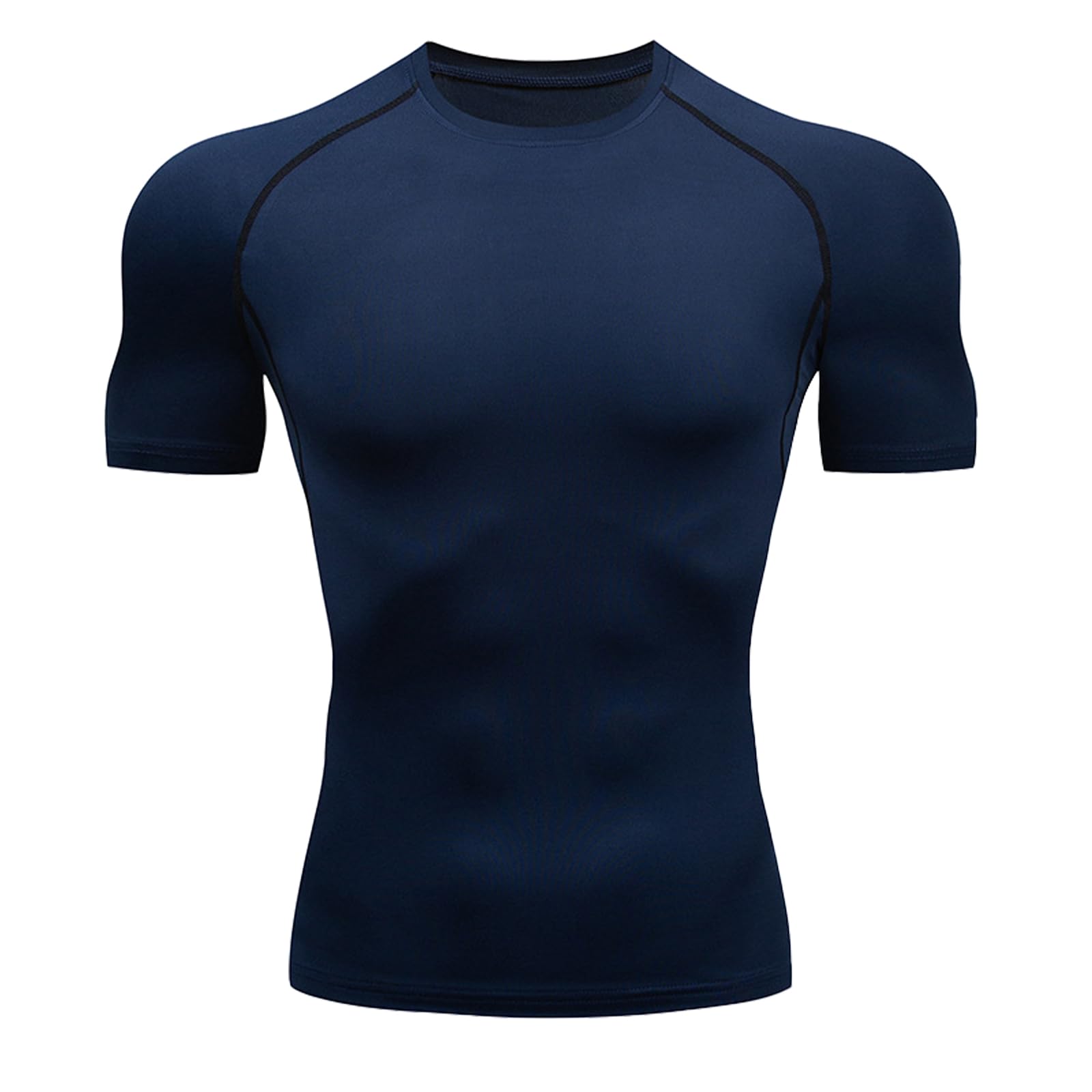 Camiseta Compresión Hombre Entrenamiento Deportes Manga Corta Camiseta Ciclismo Atlético Camisetas interiors Secado Rápido Tops Mallas Transpirables Base Deportiva de Gimnasio