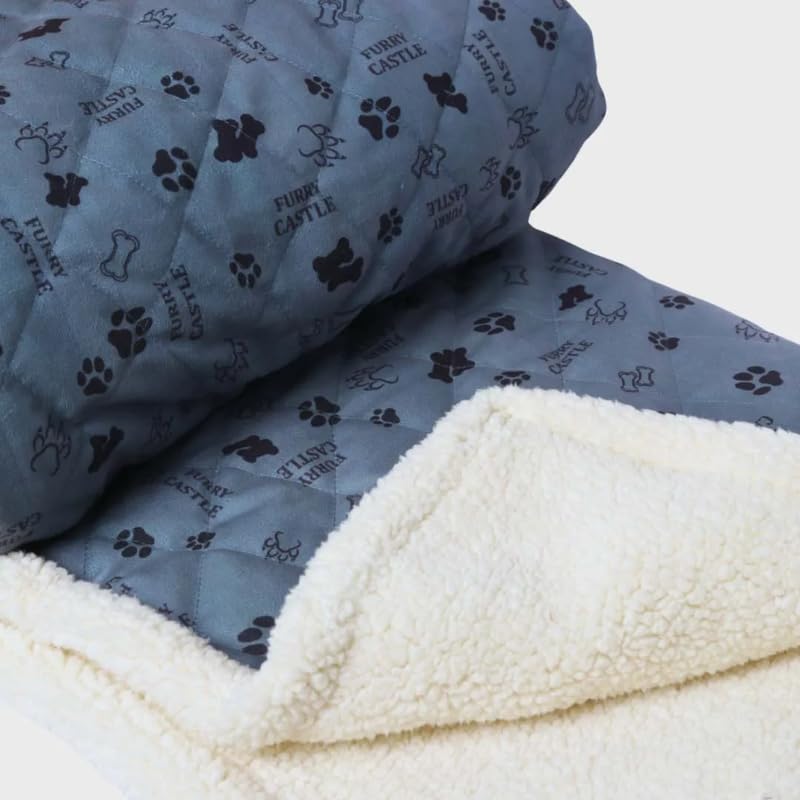 Image of Blanket for Dog & Cat 100% Polyester Warm Comfortable pet Blanket (Large, Dusty Blue)