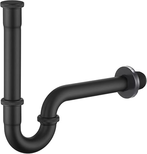 Trampa para botellas con tapón en forma de U para lavabo de baño, 2 piezas de altura ajustable de 1-14 pulgadas, drenaje de entrada deslizante,