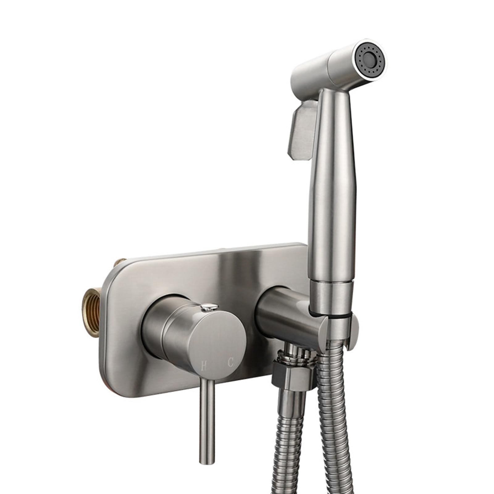 Yjyjy Brushed Bidet Sprayer For Toilet Handheld Bidet Sprayer For Toilet Concealed Installation Brass