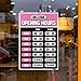 GEEKBEAR Opening Hours Sign Kit (03. Pink) - Colorful Business Hours Sign for Store or Office - Weatherproof and Changeable Hours of Operation Sign