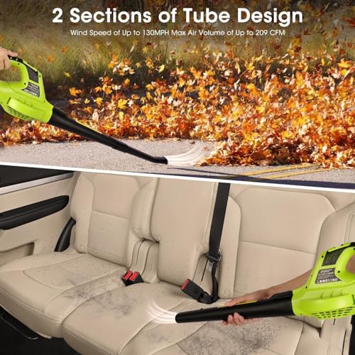 bigzzia Cordless Leaf Blower with 20V Li-ion Battery - Image 7
