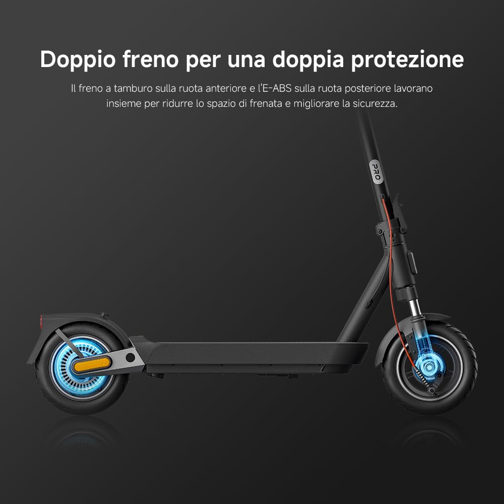 Xiaomi Electric Scooter 5 Pro (Monopattino), Doppie Sospensioni Anteriore E Posteriore A Molla, Pneumatici Tubeless Da 10", Pendenza Max 22% | Doppie Sospensioni Anteriore E Posteriore A Molla, Pneumatici Tubeless Da 10", Pendenza Max 22%