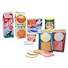 Melissa & Doug Freestanding Wooden Fresh Mart Grocery Store - Supermarket Pretend Play - FSC-Certified Materials & Fridge Groceries Play Food CartonsToy Groceries