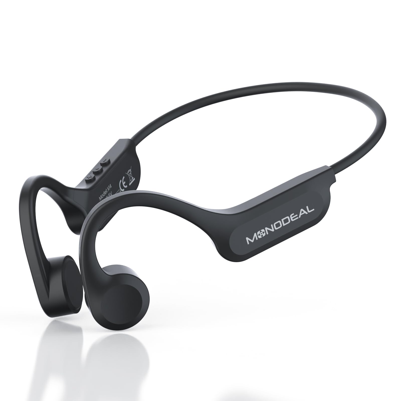 Knochenschall Kopfhörer Bluetooth 5.3 für Laufen Radfahren, Type-C Ladung | IPX6 Wasserdichte, Nicht zum Schwimmen, 27g Ultraleicht, 15mm Lautsprecher