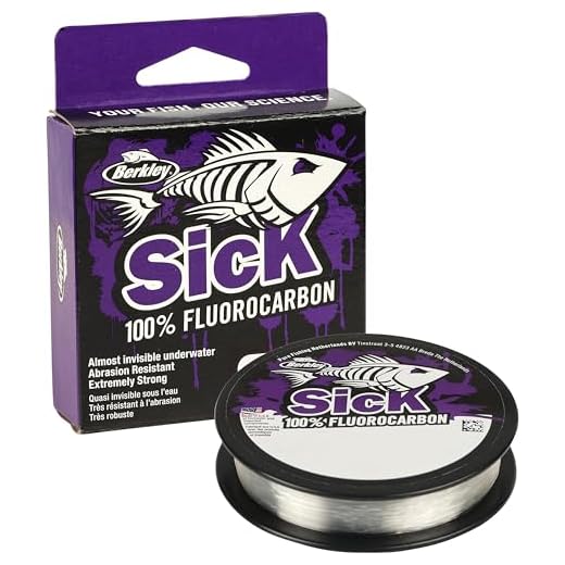 BERKLEY Sick Fluorocarbon Leader, Unisex, Transparente, 0.22mm | 3.7kg | 8lb | 50m | 54yd