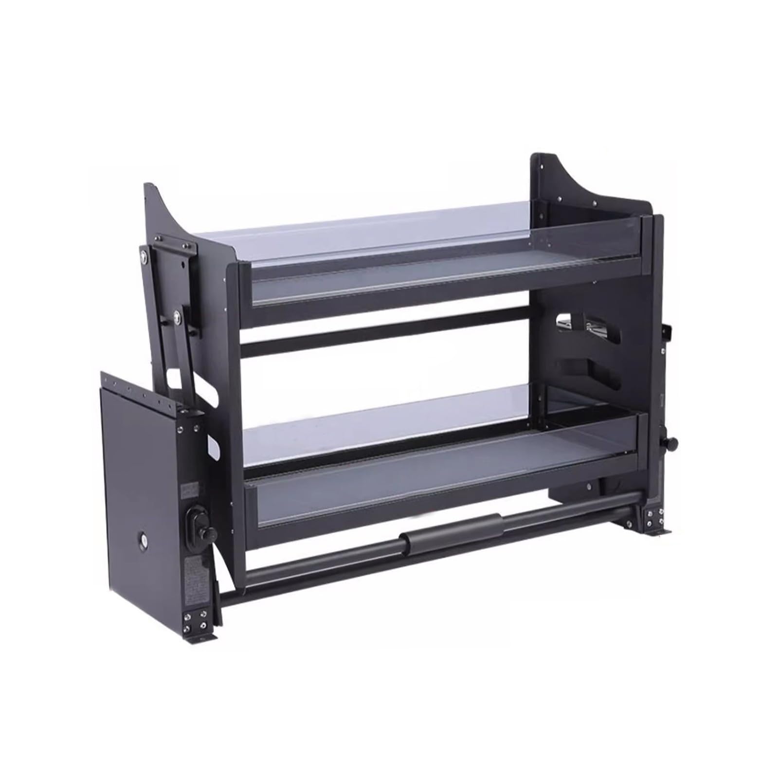 Étagère coulissante réglable à 2 niveaux, étagère murale coulissante, étagère à épices robuste, capacité de 15 kg pour armoire de cuisine supérieure