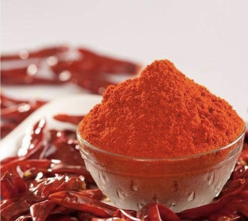 Champaran Village Laal mirch Chilli Powder - 400 Grams Pack of 1|| Pure Desi Laal mirch Chilli for Handi Mutton or Ahuna Chicken Preparation.