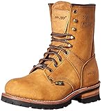 AdTec 9 Inch Super Logger Steel Toe Boots for Men, Leather Goodyear Welt Construction & Utility Footwear, Durable and Long Lasting Work Shoes, Lug Sole, Brown