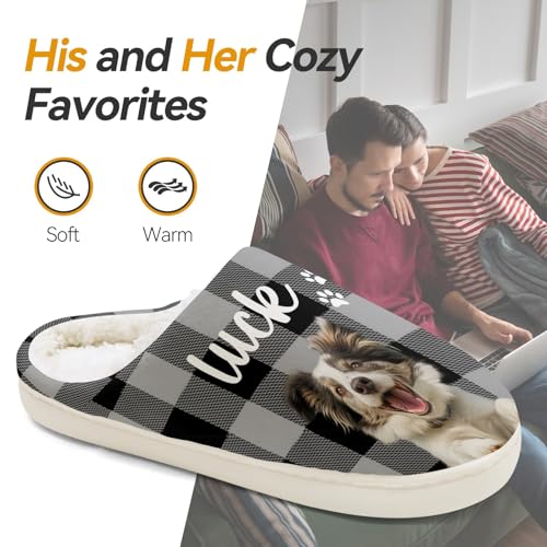 Personalized Slippers, Custom Non-slip Indoor Shoes with Pet Face and Name2