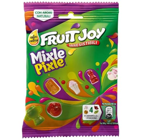 Fruit Joy Mixle Pixle 80 gr Caramelle Gommose Frizzanti Gusto Frutta Con Aromi Naturali - Senza Glutine