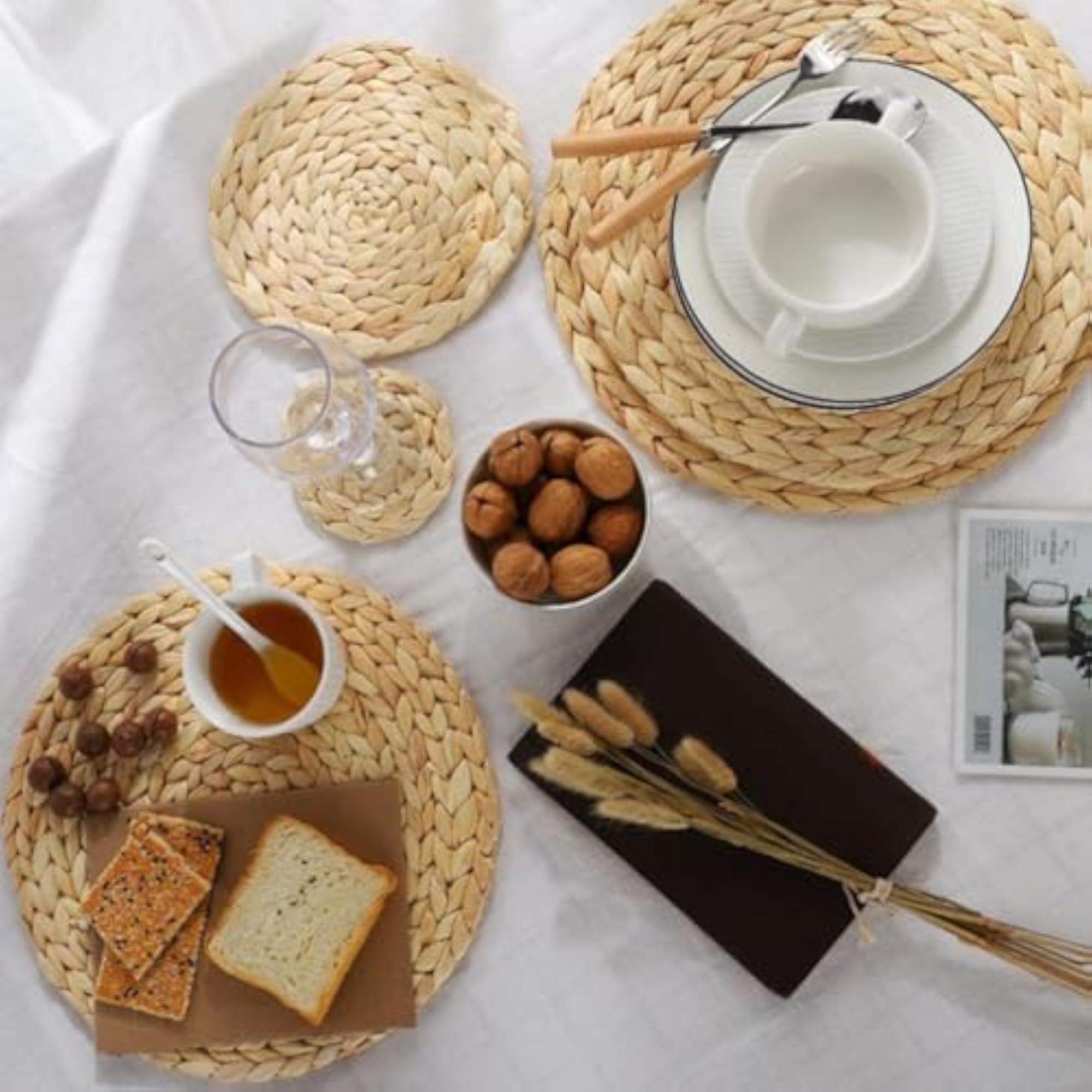Woven Placemats Heat Resistant Pads for Indoor Dining
