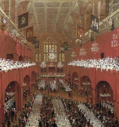 Lienzo de Cuadro del Banquete en el Guildhall de Londres para Decoración del Dormitorio Vintage