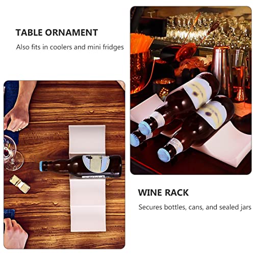 Soporte para botellas de vino estilo europeo apilable 4 piezas miniatura 5