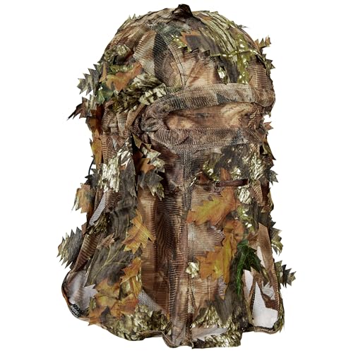 BYMT Hunting Camo Mask Full Face Covering, Ghillie Camouflage 3D Leafy Headwear Breathable Adjustable(Tree Camo)