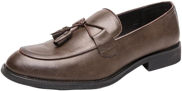 Men's British Retro Casual Shoes Fashionable Low-top Round-toe Oxford Shoes Men Versatile Breathable Shoes for Party Shopping Wedding