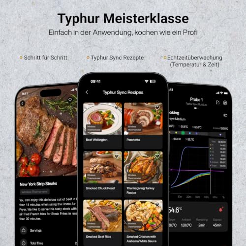 TyphurSyncOneFleischthermometerKabellos,6Sensoren,WLAN&Bluetooth – Ansicht 3