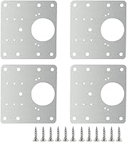 Vista 1 de 4 piezas de placa de reparación de bisagras, acero inoxidable, para fijar la placa lateral de bisagra, pieza de reparación con tornillos de montaje