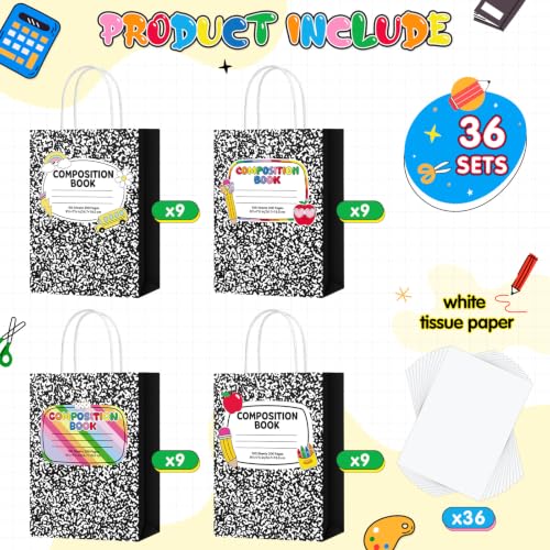 Bolsas de regalo para profesores con asas y papel de seda para agradecimiento 2