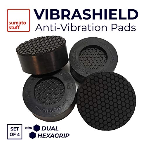 [VibraShield] Anti Vibration Pads with Dual HexaGrip for Washing Machine | Prevent Noise
