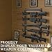 VIEWAY Wall Mount Gun Rack, 5 Rifle Shotgun Gun Bow Horizontal Hanger, Heavy Duty Steel Storage Indoor Display Rack -MK887A