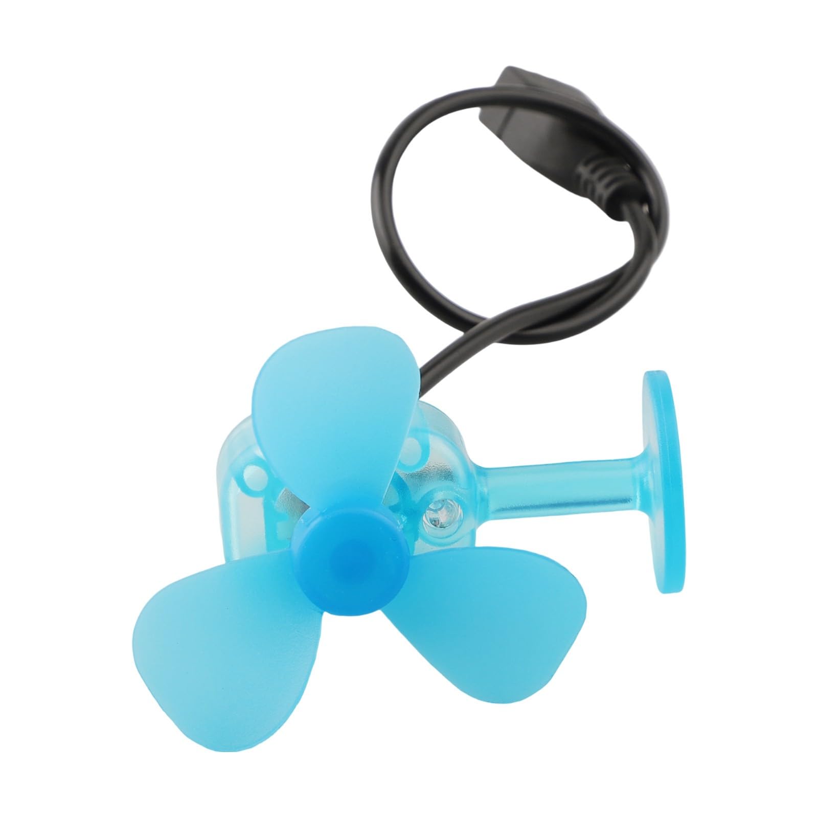 Mini éolienne portable, chargeur USB efficace pour voyage, camping, compact 14 x 12 x 6 cm, bleu