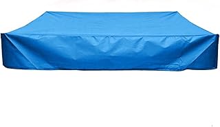 FORLUZ Sandbox Cover, Garden Dust Sandpit Cover Oxford Sandbox Cover Dust Cover Multifunction Dustproof Waterproof Canopy Shelter with Drawstring (Color : Blue, Size : 120x120cm)