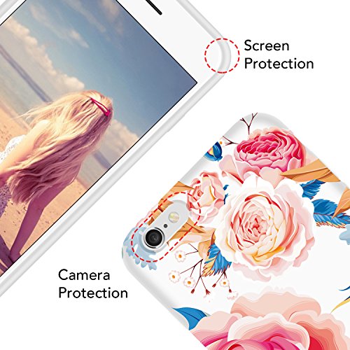 Imikoko Iphone 6S Case, Iphone 6 Cases Retro Cute Vintage Floral Print Flower Pattern Flexible High Impact Slim Protective Case For Iphone 6S/6 (Pink Floral) #TOP2