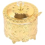 Pot à sucre en verre et métal, utile et d'excellente qualité, robuste et pratique, pour une utilisation prolongée. petit pot à bonbons