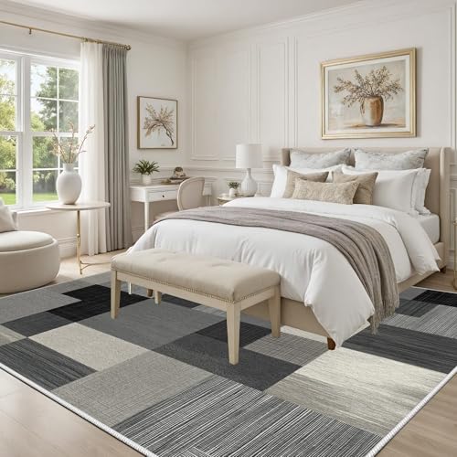 Tapis moderne de salon gris pour créer une chambre douce et chaleureuse